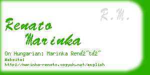 renato marinka business card